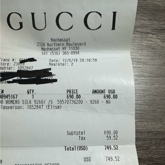 Authentic Gucci Silk Scarf - Picture 3 of 5